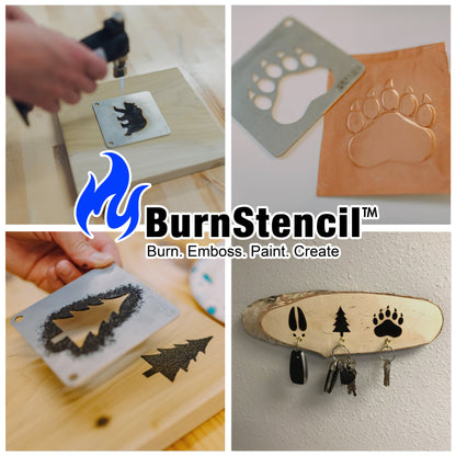 BurnStencil® - Eagle (Preying)